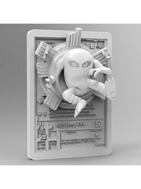 Carta Hitmonlee 92 mm | Miniatura en Resina 3D