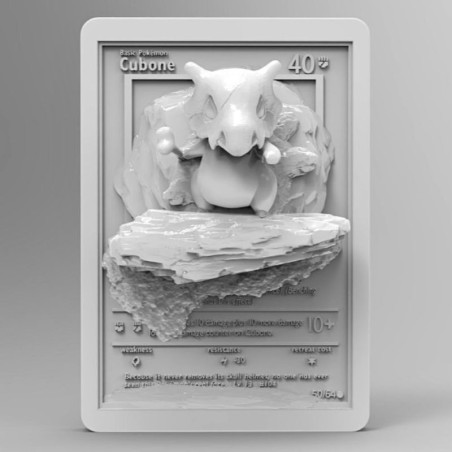 Cubone Card 92 mm | 3D Resin Miniature