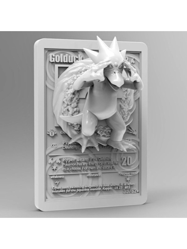 Golduck Card 92 mm | 3D Resin Miniature