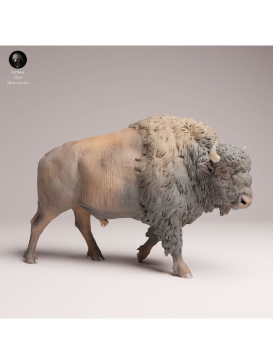 Walking American Bison | Resin Miniature