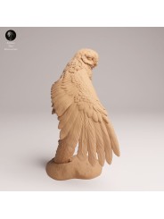 Burrowing Owl on Trunk | Resin Miniature