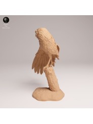 Burrowing Owl on Trunk | Resin Miniature