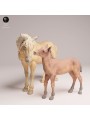 Yegua Mustang con Cría | Miniatura en Resina
