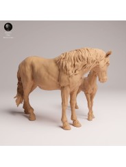 Mustang Mare with Foal | Resin Miniature