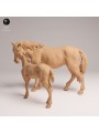 Mustang Mare with Foal | Resin Miniature