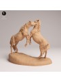 Caballos Mustang Peleando | Miniatura en Resina