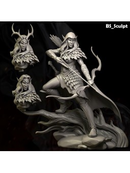 Wood Elf Archer | Figura de Resina 75 mm