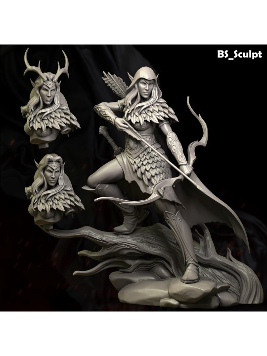 Wood Elf Archer | 75 mm Resin Figure