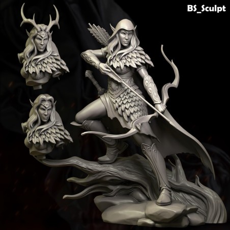 Wood Elf Archer | 75 mm Resin Figure
