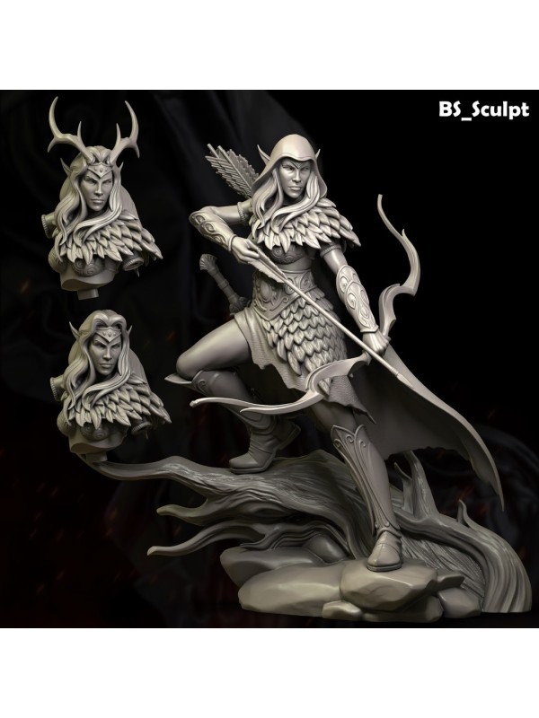 Wood Elf Archer | 75 mm Resin Figure