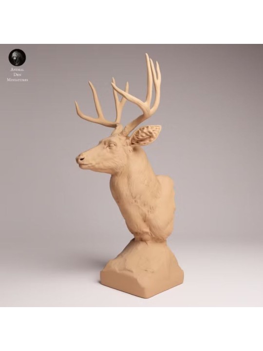 Busto de Ciervo Mulo | Fauna Salvaje en Resina