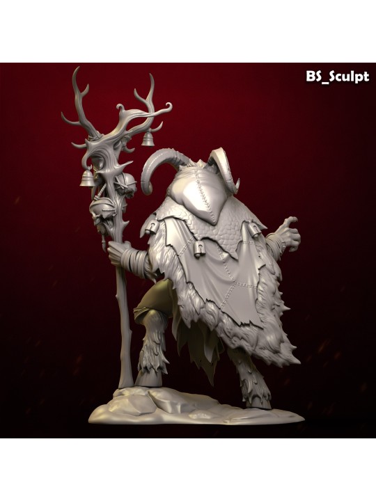 Horned Beast Shaman | 75 mm Resin Figure