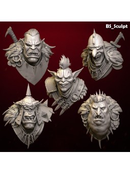 Goblin Band | Set de 5 Bustos de Resina 60 mm