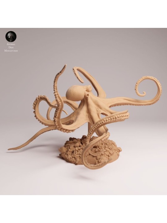 Day Octopus Swimming | Resin Marine Scene