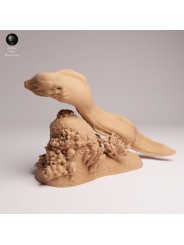 Giant Moray Eel Swimming Resin Miniature | Realistic Marine Figure