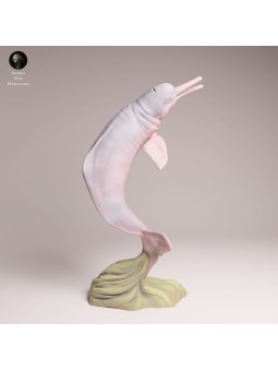 Jumping Amazon River Dolphin Resin Miniature | Freshwater Wildlife Figure
