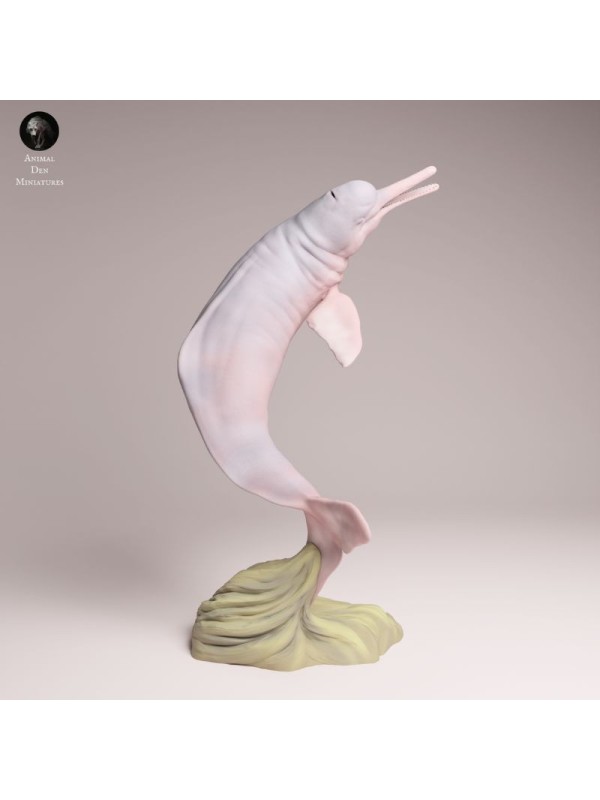 Jumping Amazon River Dolphin Resin Miniature | Freshwater Wildlife Figure
