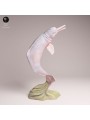 Jumping Amazon River Dolphin Resin Miniature | Freshwater Wildlife Figure
