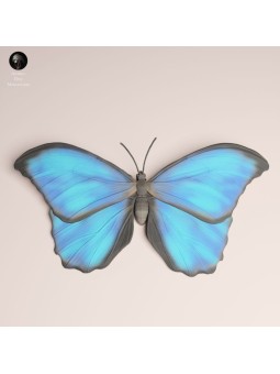 Blue Morpho Butterfly Resin Miniature | Tropical Insect Figure