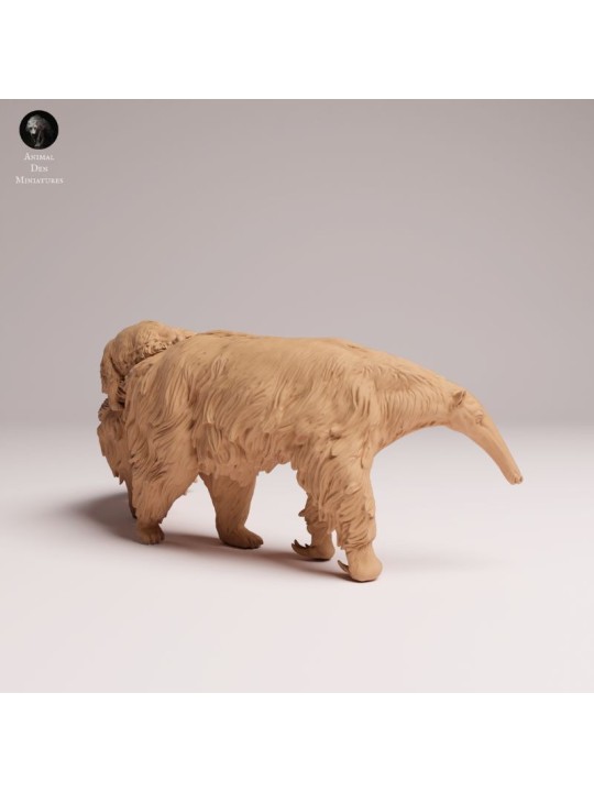 Giant Anteater with Cub Resin Miniature | South American Wildlife Figure