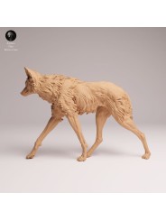 Walking Maned Wolf Resin Miniature | South American Wildlife Figure