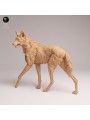 Lobo de Crin Mirando en Resina | Miniatura de Fauna Sudamericana