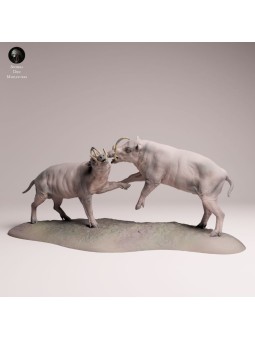 Babirusa Boar Fight Resin Scene | Asian Wildlife Diorama