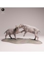 Babirusa Boar Fight Resin Scene | Asian Wildlife Diorama