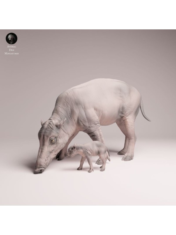 Babirusa with Piglet Resin Scene | Asian Wildlife Diorama