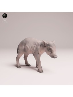 Babirusa Piglet Resin Miniature | Asian Wildlife Figure