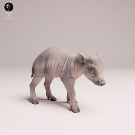 Babirusa Piglet Resin Miniature | Asian Wildlife Figure
