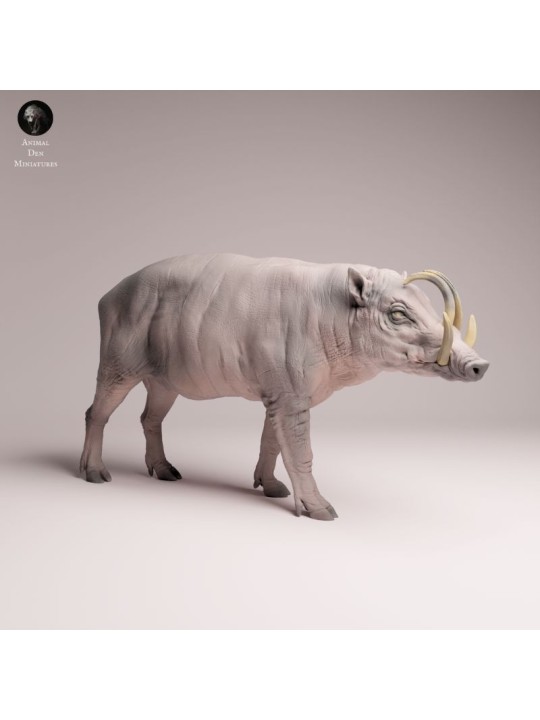 Jabalí Babirusa en Resina | Miniatura de Fauna Asiática Realista