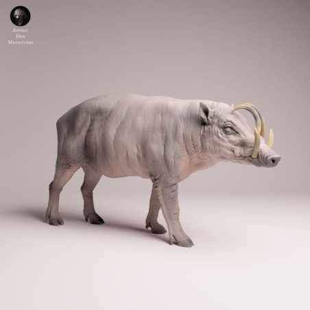 Babirusa Resin Miniature | Realistic Asian Wildlife Figure
