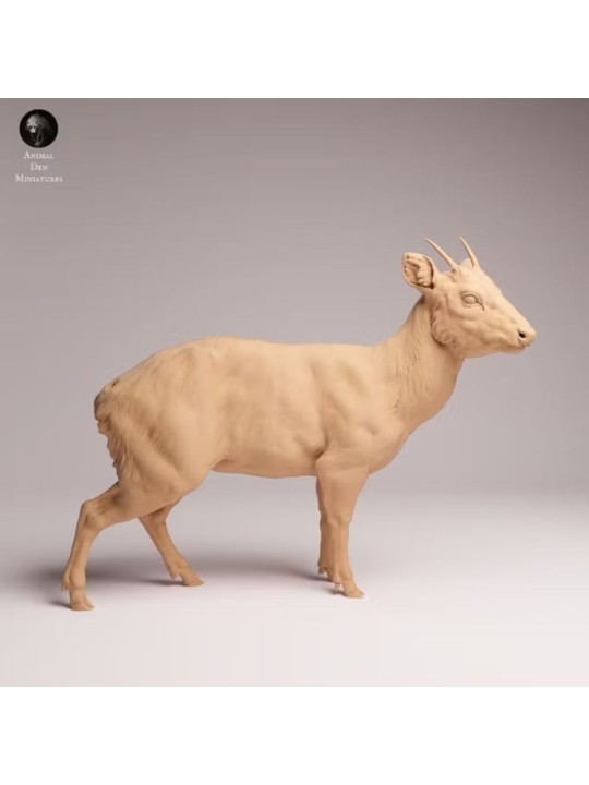 Pudu Deer Resin Miniature | South American Wildlife Figur