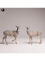 White-tailed Deer Does Resin Scene | Naturalistic Forest Diorama
