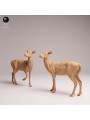 White-tailed Deer Does Resin Scene | Naturalistic Forest Diorama