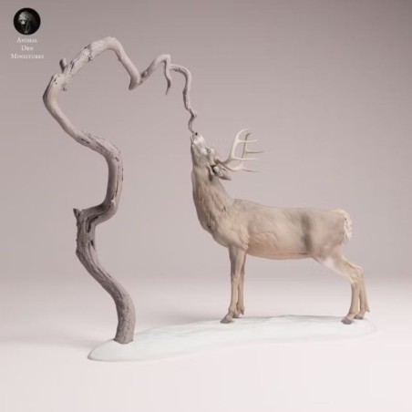 White-tailed Deer Feeding Scene | Naturalistic Resin Diorama