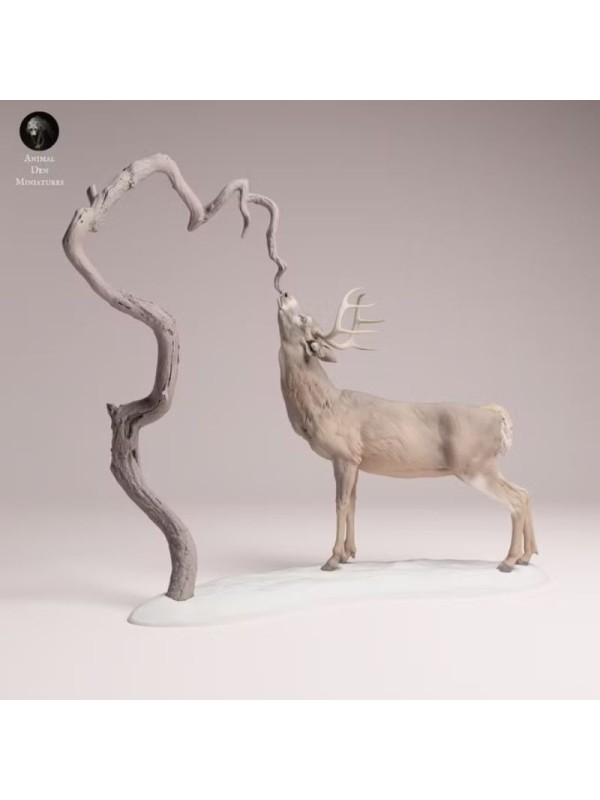 White-tailed Deer Feeding Scene | Naturalistic Resin Diorama