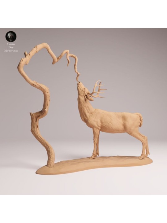White-tailed Deer Feeding Scene | Naturalistic Resin Diorama