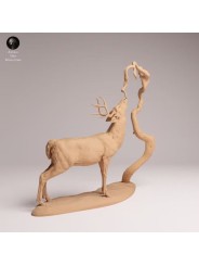 White-tailed Deer Feeding Scene | Naturalistic Resin Diorama