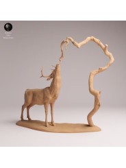 White-tailed Deer Feeding Scene | Naturalistic Resin Diorama