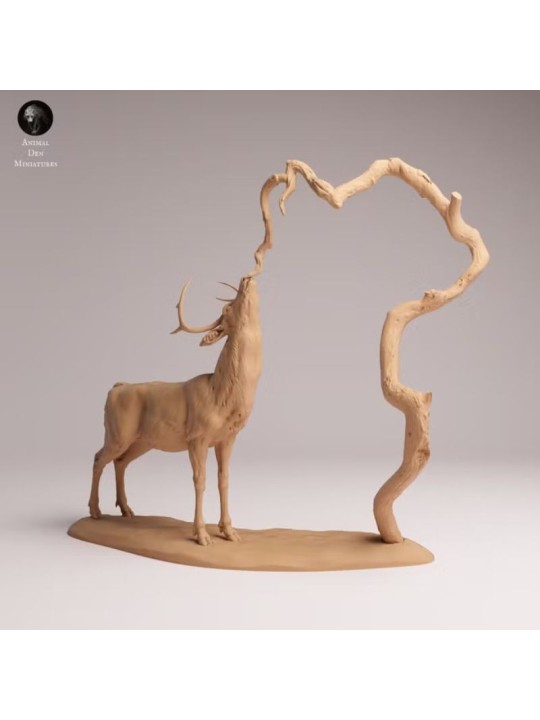 White-tailed Deer Feeding Scene | Naturalistic Resin Diorama