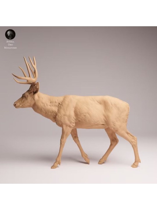 Ciervo Mulo Caminando | Miniatura de Fauna Norteamericana en Resina