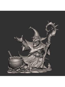 Witch Goblin | Miniatura Fantasy en Resina Para Pintar