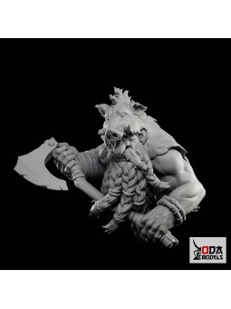 Orin The Berserker 60 Mm Bust | Fantasy Dwarf Resin Miniature
