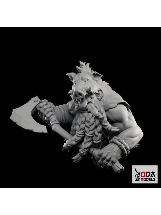 Orin The Berserker 60 Mm Bust | Fantasy Dwarf Resin Miniature