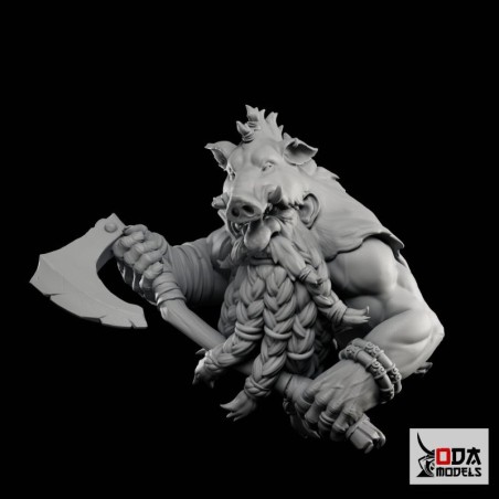Orin The Berserker 60 Mm Bust | Fantasy Dwarf Resin Miniature