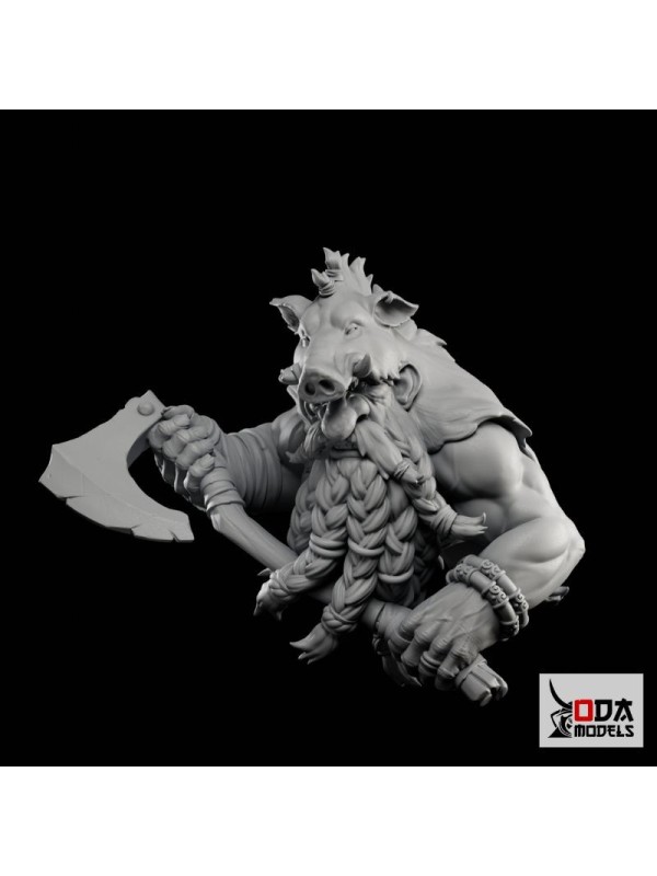 Orin The Berserker 60 Mm Bust | Fantasy Dwarf Resin Miniature