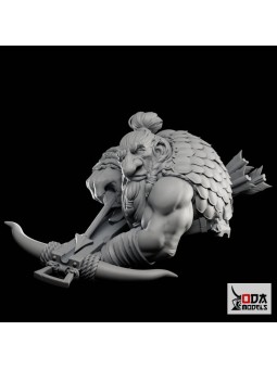 Ra'Gnok Busto 60 Mm | Enano Cazador Con 2 Cabezas