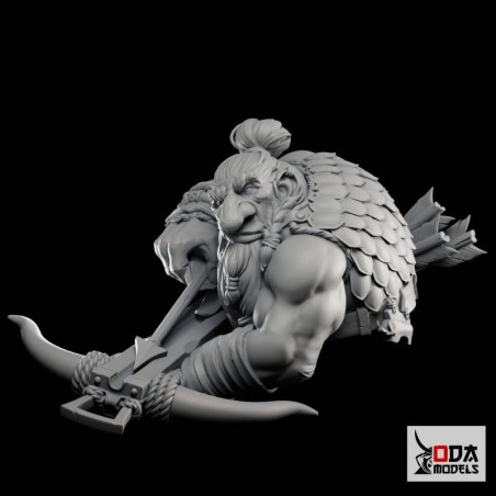 Ra'Gnok 60 Mm Bust | Dwarf Hunter With 2 Heads